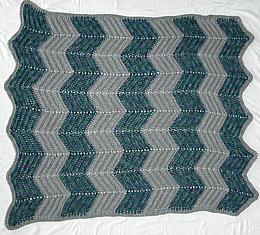 Grey and Green afghan